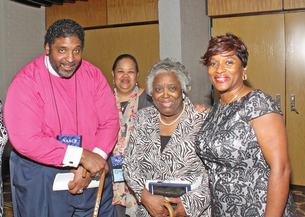 Rev. Dr. William J. Barber, N.C. NAACP President; Rev. Mazie Ferguson of Greensboro; & Rev. Michele Laws., N.C. NAACP Executive Director. Photo by  Charles Edgerton / Carolina Peacemaker