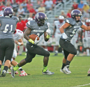 Northern’s C.J. Freeman finished with 32 carries for 204 yards and two touchdowns against Fayetteville Terry Sanford. Photo by Joe Daniels/ Carolina Peacemaker